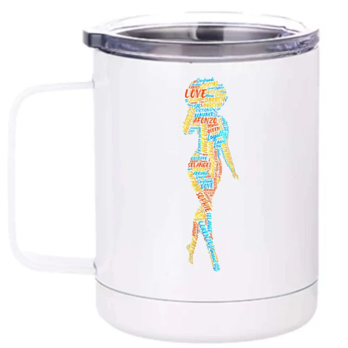 Women Eye Catching Noveltee Front & Back 12oz Stainless Steel Tumbler Cup