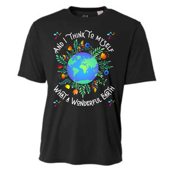 Wonderful Earth Cute Groovy Earth Day Retro Tie Dye Earth Cooling Performance Crew T-Shirt