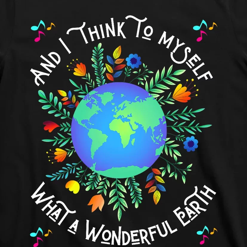 Wonderful Earth Cute Groovy Earth Day Retro Tie Dye Earth T-Shirt