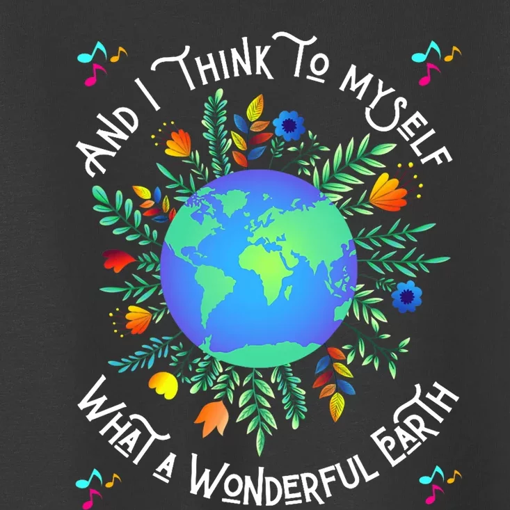 Wonderful Earth Cute Groovy Earth Day Retro Tie Dye Earth Toddler T-Shirt