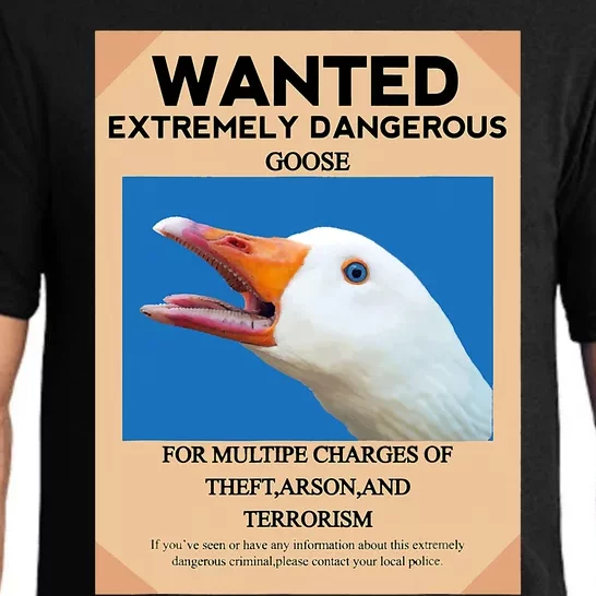 WANTED EXTREMELY DANGEROUS GOOSE UNTITLED GOOSE MEME HONK Pajama Set