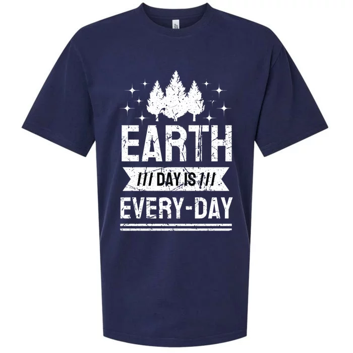 World Earth Day Is Everyday Conservation Planet Vintage Gift Sueded Cloud Jersey T-Shirt