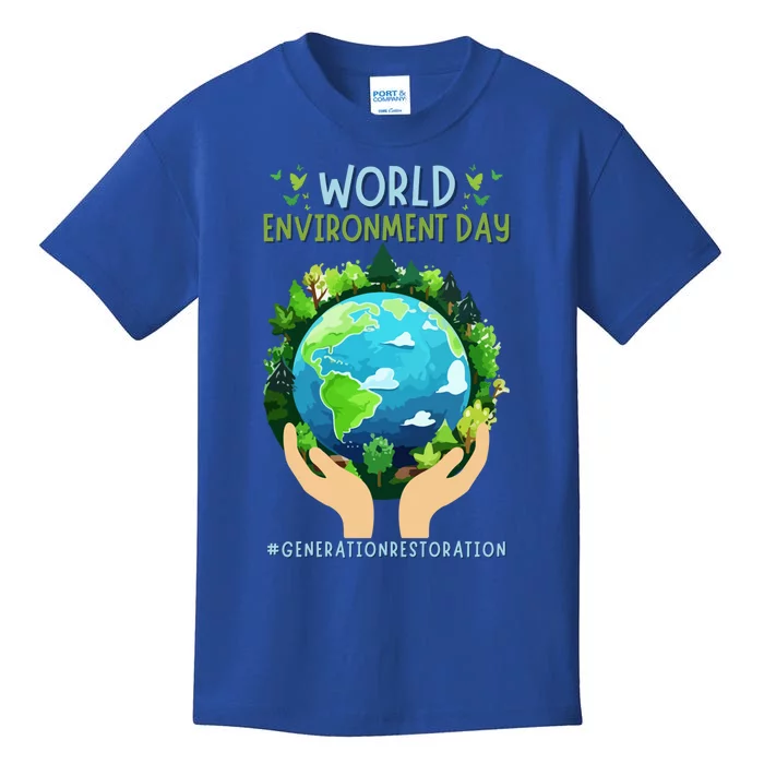 World Environt Day 2024 Earth Dayeyes On The Environt Meaningful Gift Kids T-Shirt