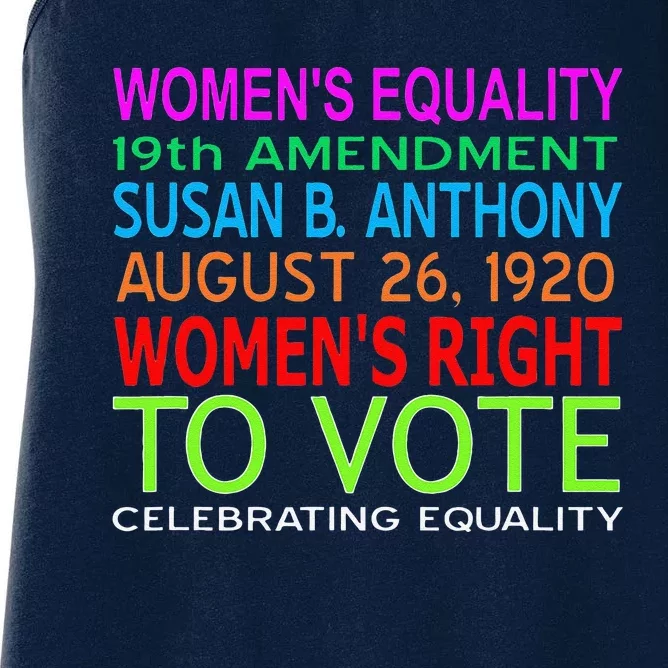 Women's Equality Day Right To Vote Susan B. Anthony Funny Women's Racerback Tank