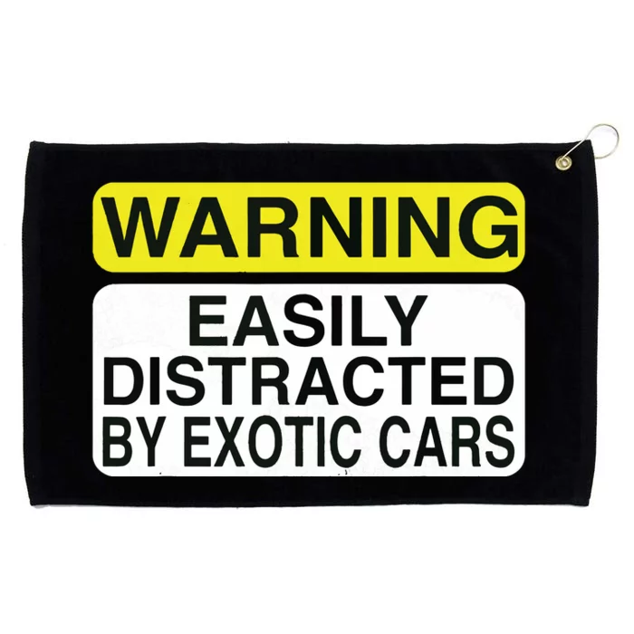 Warning Easily Distracted By Exotic Cars Car Lover Grommeted Golf Towel