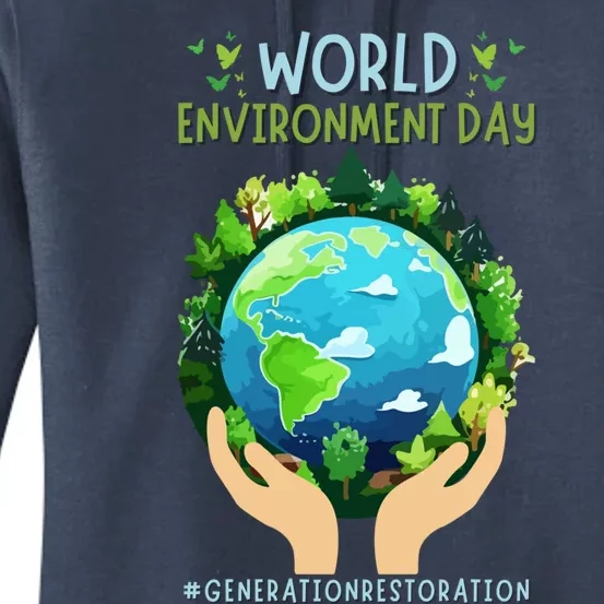 World Environt Day 2024 Earth Dayeyes On The Environt Gift Women's Pullover Hoodie