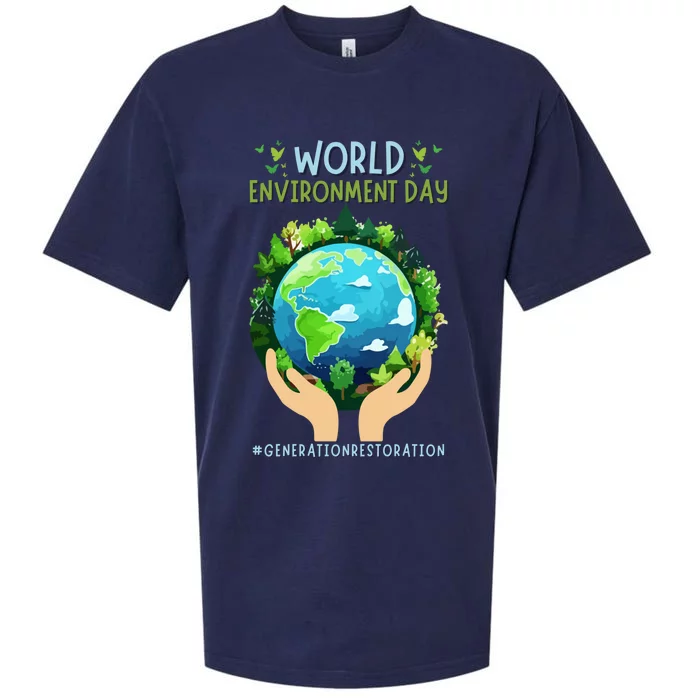 World Environt Day 2024 Earth Dayeyes On The Environt Gift Sueded Cloud Jersey T-Shirt