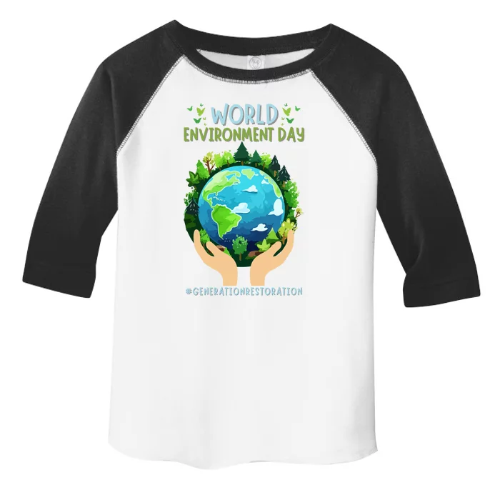 World Environt Day 2024 Earth Dayeyes On The Environt Gift Toddler Fine Jersey T-Shirt