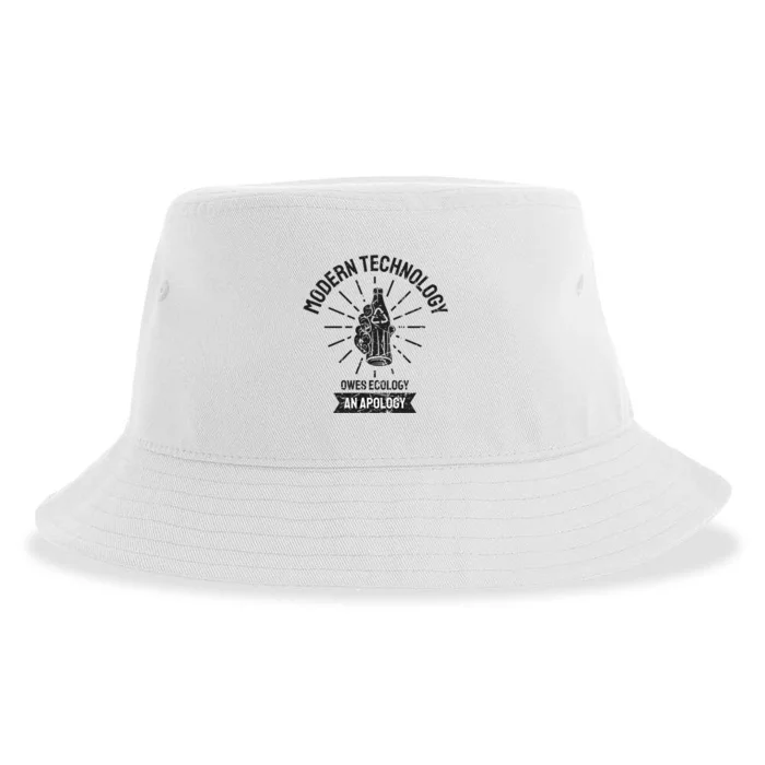 World Earth Day Modern Technology Owes Ecology Apology Gift Sustainable Bucket Hat