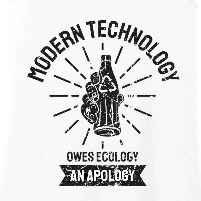 World Earth Day Modern Technology Owes Ecology Apology Gift Ladies Essential Tank