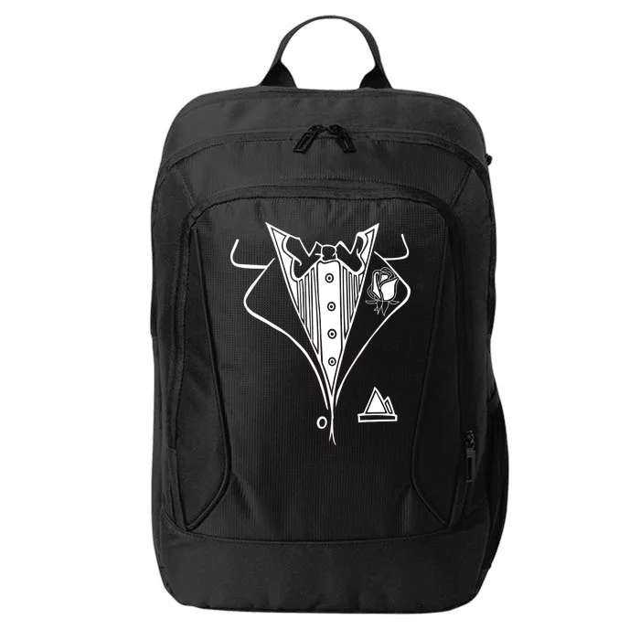 Wedding Prom Rose Tux Tuxedo City Backpack