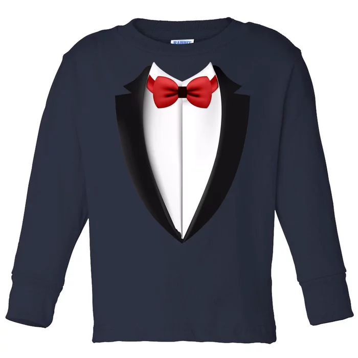 Wedding Tuxedo Toddler Long Sleeve Shirt