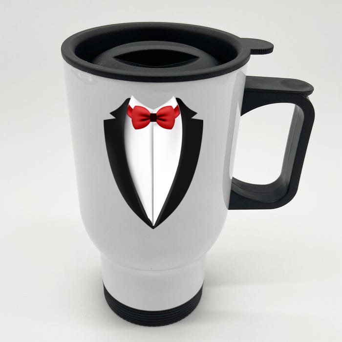 Wedding Tuxedo Front & Back Stainless Steel Travel Mug