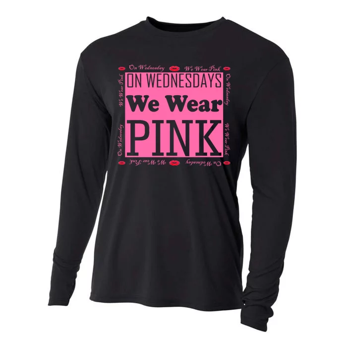 Wednesdays We Wear Pink Breast Cancer Cooling Performance Long Sleeve Crew