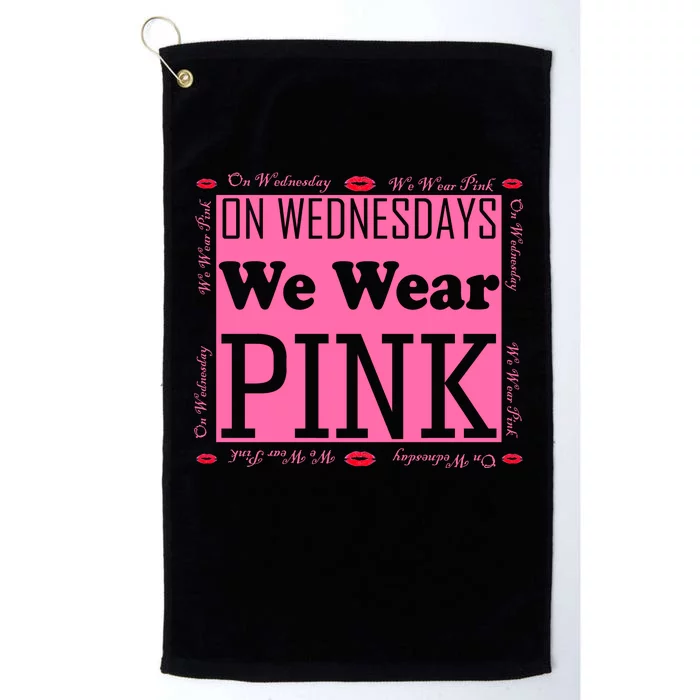 Wednesdays We Wear Pink Breast Cancer Platinum Collection Golf Towel