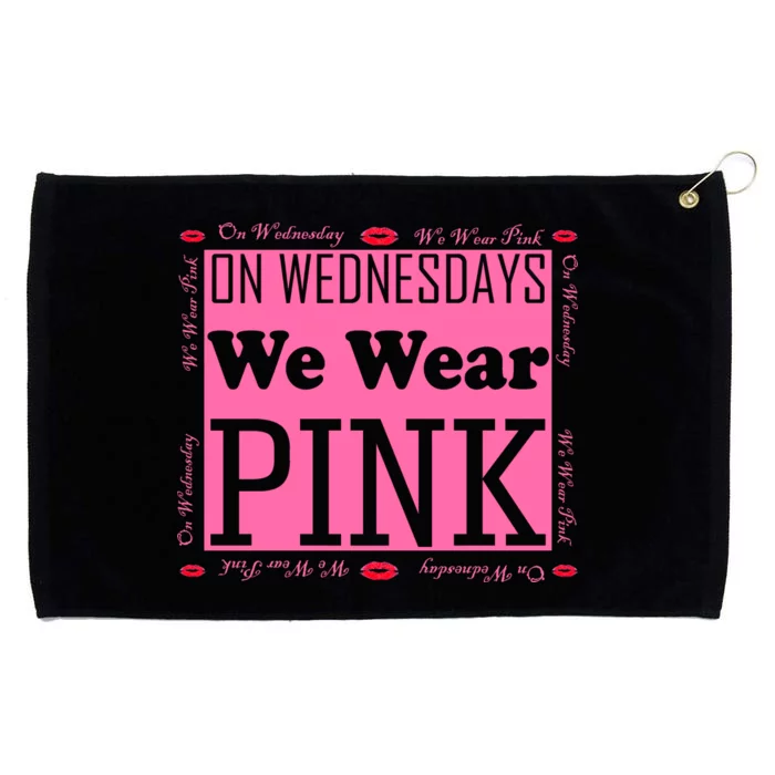 Wednesdays We Wear Pink Breast Cancer Grommeted Golf Towel