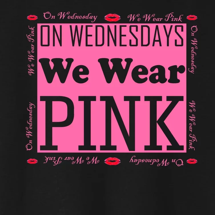 Wednesdays We Wear Pink Breast Cancer Women's Crop Top Tee