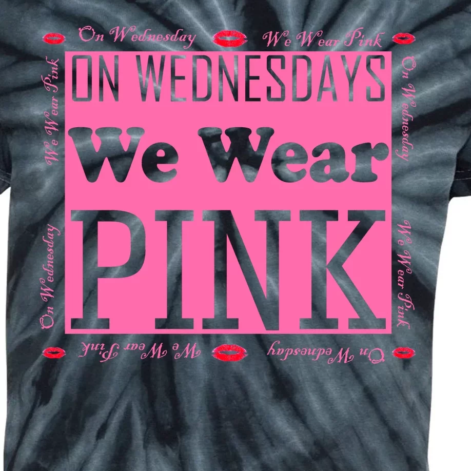 Wednesdays We Wear Pink Breast Cancer Kids Tie-Dye T-Shirt