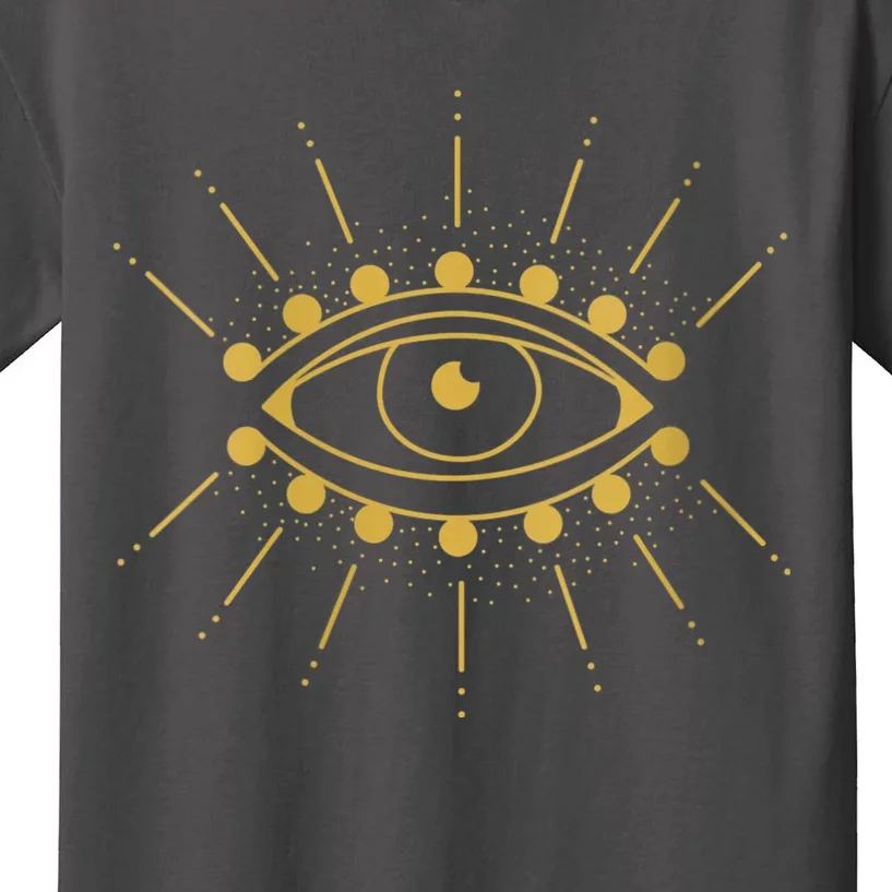 Womens Evil Eye Mystic Astrology Kids T-Shirt