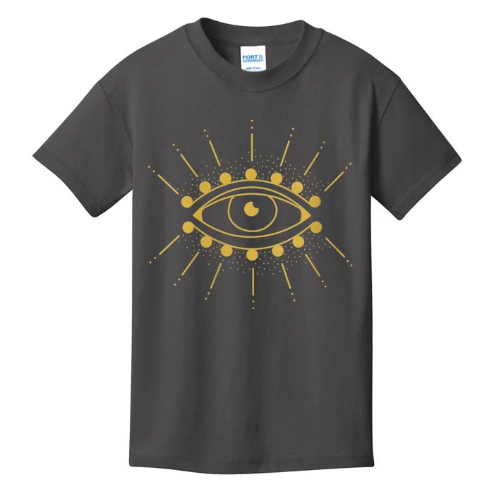 Womens Evil Eye Mystic Astrology Kids T-Shirt