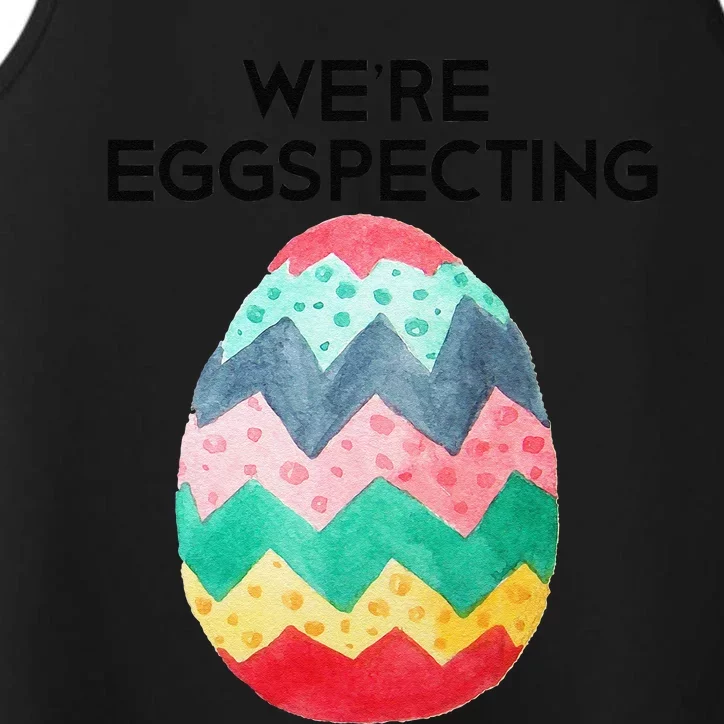 We're EGGspecting Easter Pregnancy Baby Announcement Performance Tank