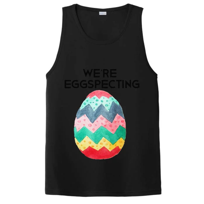 We're EGGspecting Easter Pregnancy Baby Announcement Performance Tank