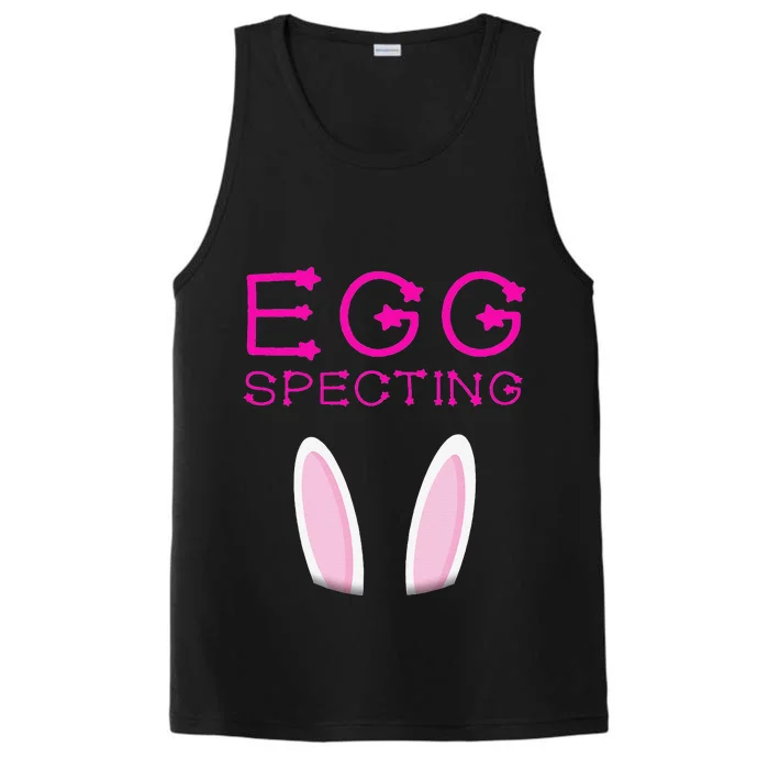 Womens Eggspecting Easter Pregnancy Announcement Performance Tank