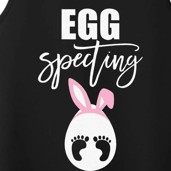 Womens Eggspecting Easter Pregnancy Baby Announcement Performance Tank