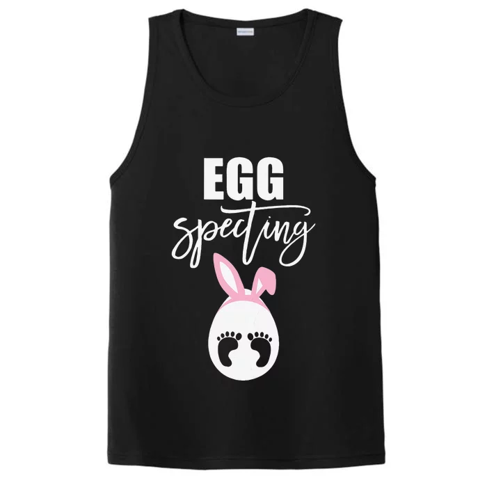 Womens Eggspecting Easter Pregnancy Baby Announcement Performance Tank