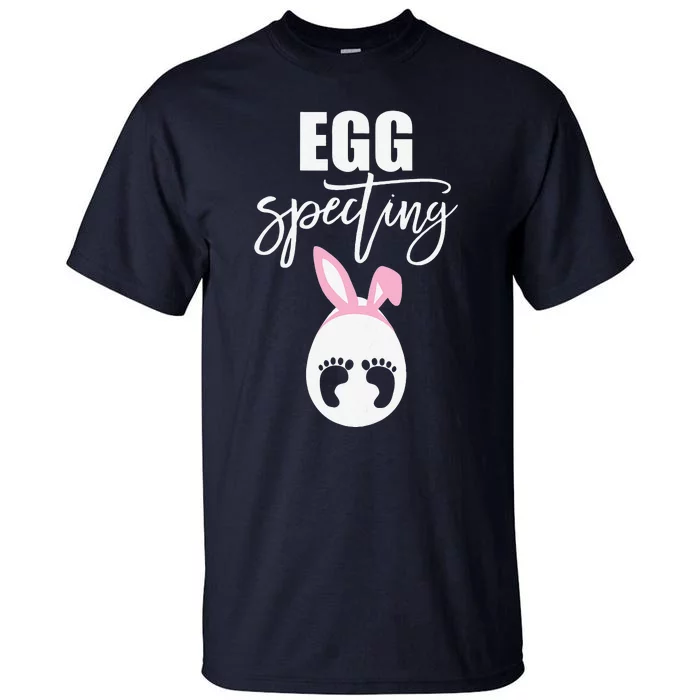 Womens Eggspecting Easter Pregnancy Baby Announcement Tall T-Shirt