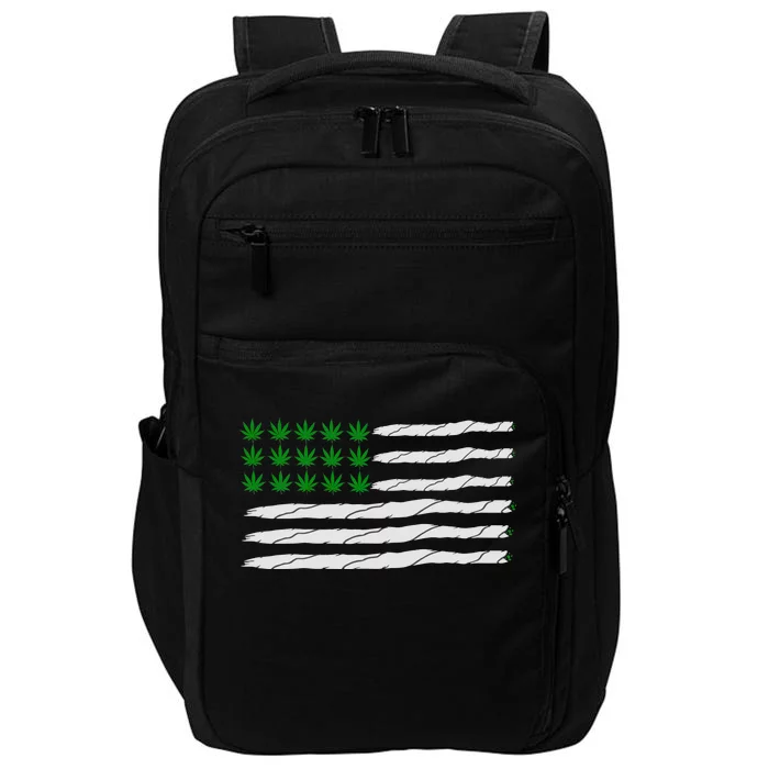 Weed American Flag Impact Tech Backpack