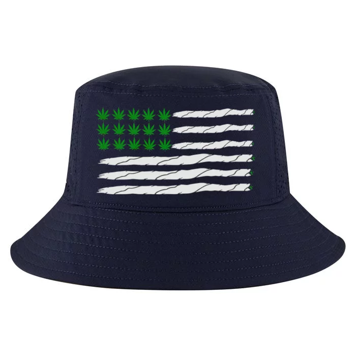 Weed American Flag Cool Comfort Performance Bucket Hat