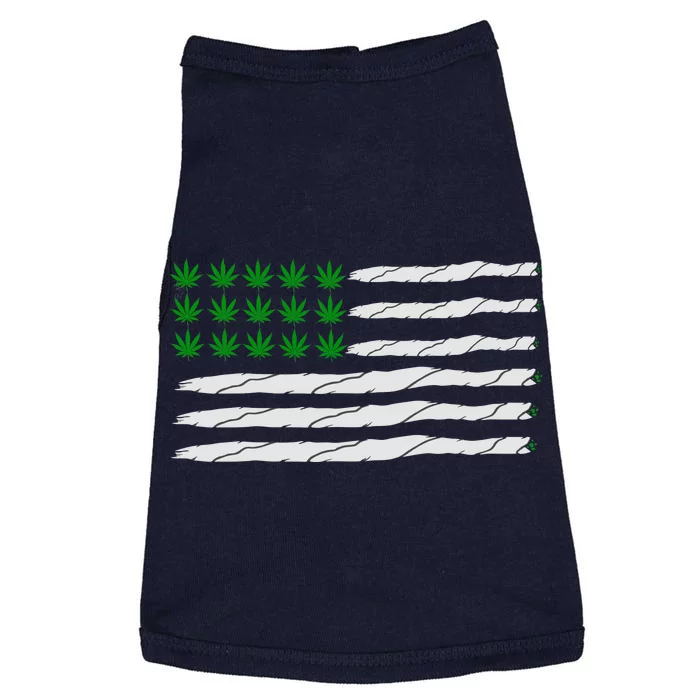 Weed American Flag Doggie Tank