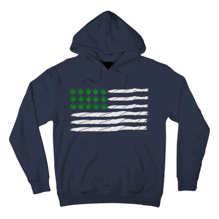 Weed American Flag Tall Hoodie