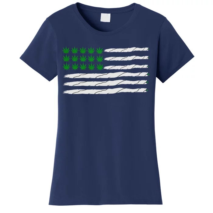 Weed American Flag Women's T-Shirt