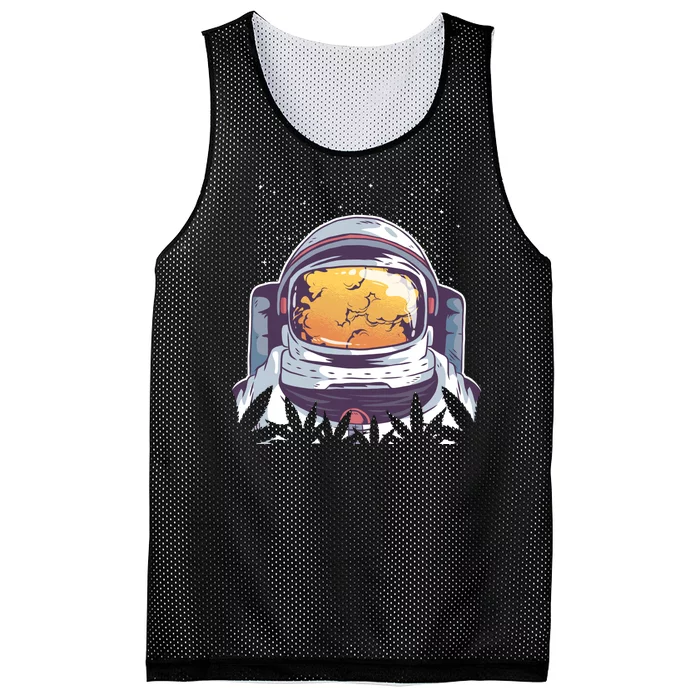 Weed Astronaut Mesh Reversible Basketball Jersey Tank