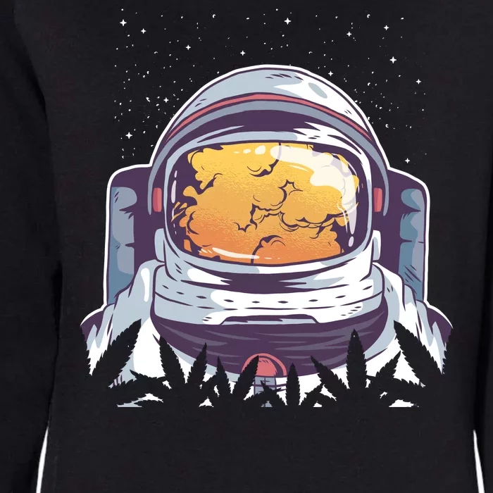 Weed Astronaut Womens California Wash Sweatshirt