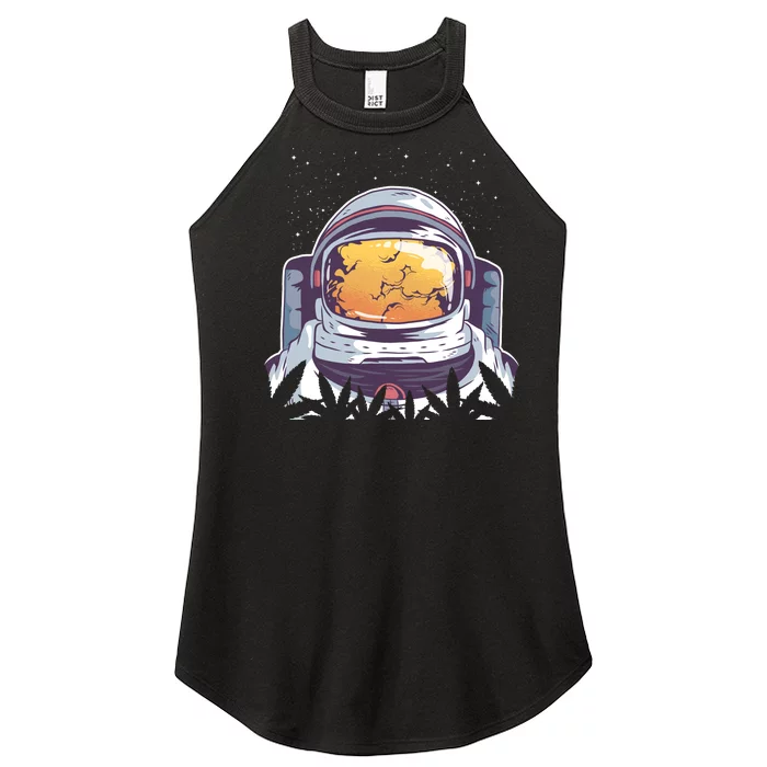 Weed Astronaut Women’s Perfect Tri Rocker Tank