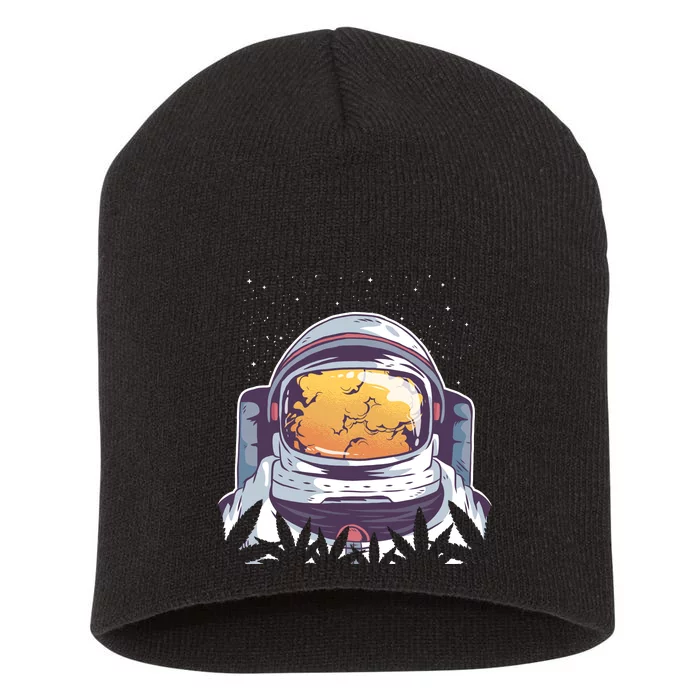 Weed Astronaut Short Acrylic Beanie