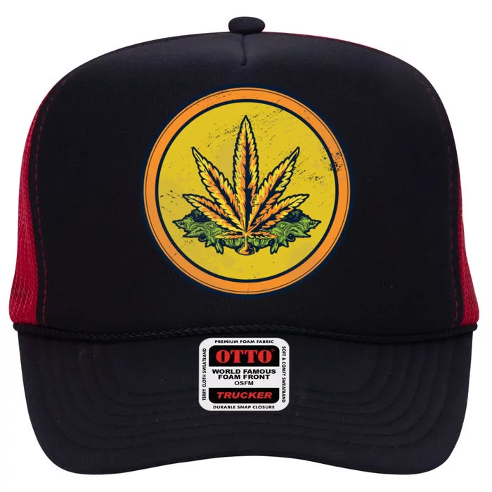 Weed Coin High Crown Mesh Trucker Hat