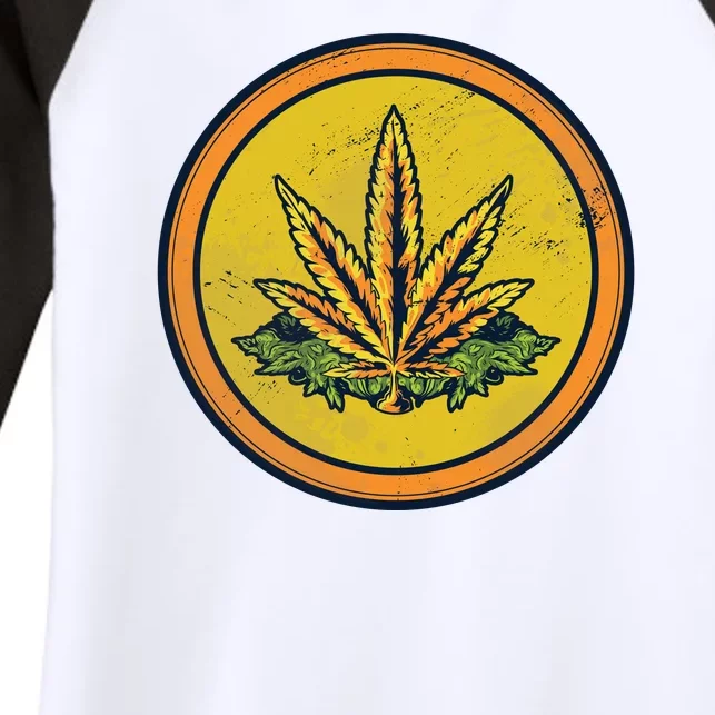 Weed Coin Women's Tri-Blend 3/4-Sleeve Raglan Shirt