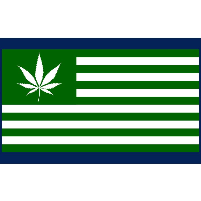 Weed Green America Flag Bumper Sticker