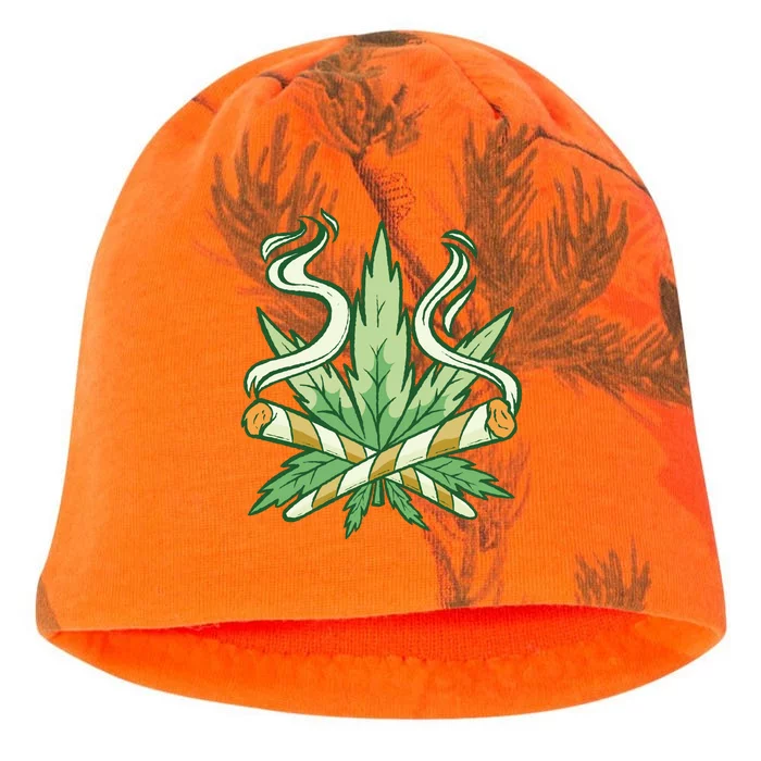 Weed Joint Cross Kati - Camo Knit Beanie