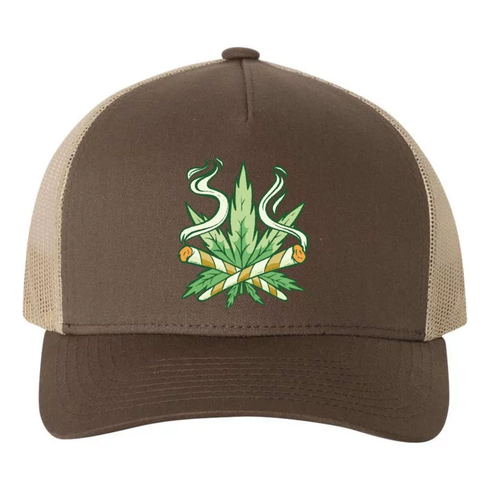 Weed Joint Cross Yupoong Adult 5-Panel Trucker Hat