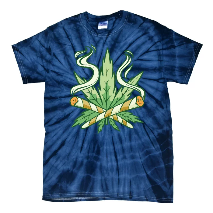 Weed Joint Cross Tie-Dye T-Shirt