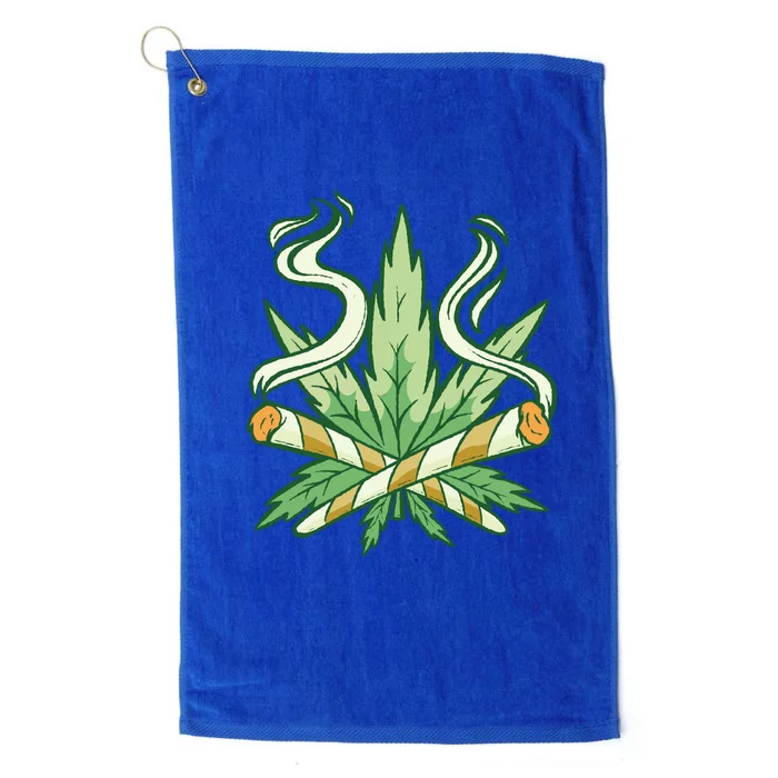 Weed Joint Cross Platinum Collection Golf Towel