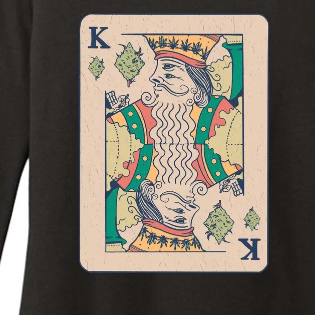 Weed King Poker Card Womens CVC Long Sleeve Shirt