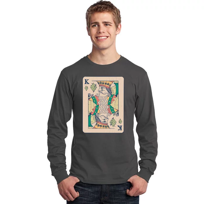 Weed King Poker Card Tall Long Sleeve T-Shirt