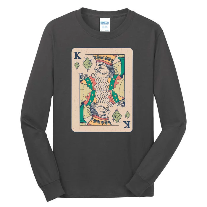 Weed King Poker Card Tall Long Sleeve T-Shirt