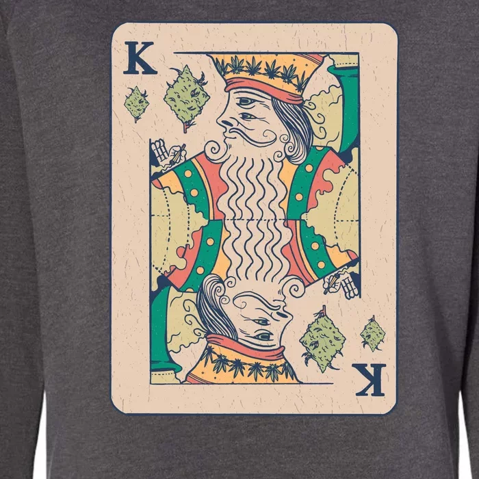 Weed King Poker Card Womens California Wash Sweatshirt